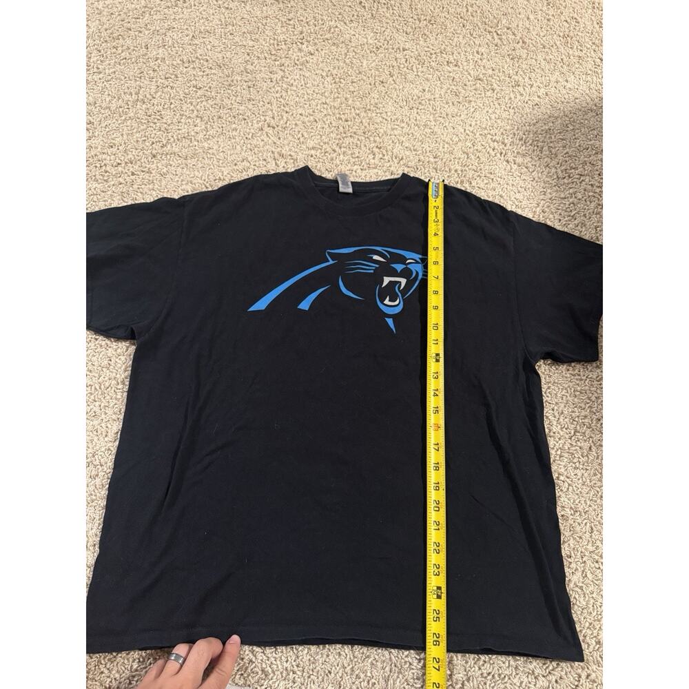 Carolina Panthers NFL Logo Black Gildan Heavy Cotton T-Shirt Adult XL - Picture 5 of 7